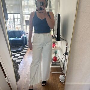 NWOT flare boot cut white jeans